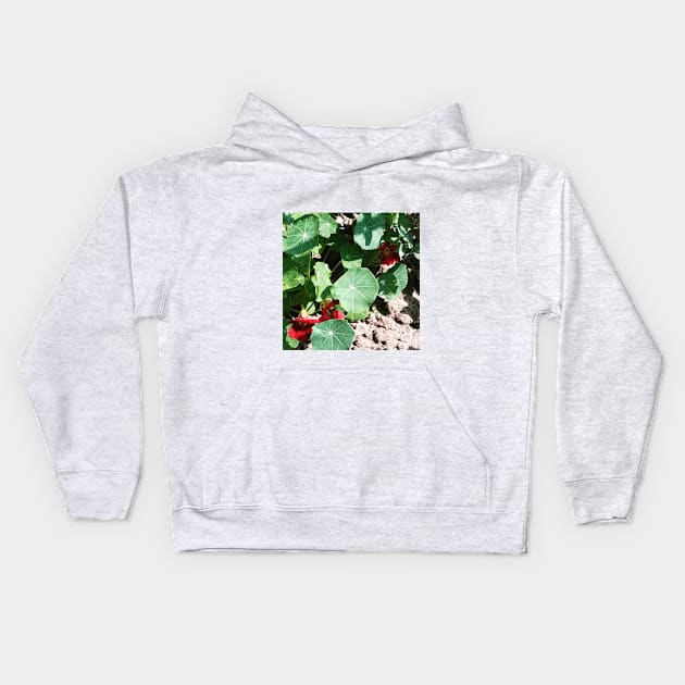 Nasturtium Empress of India Kids Hoodie by Hajarsdeco